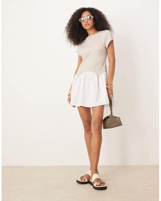 ASOS Multicolor Dropped Waist T Shirt Mini Dress