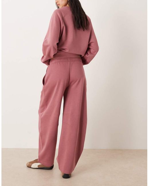 ASOS Pink Barrel Leg Brushback Jogger