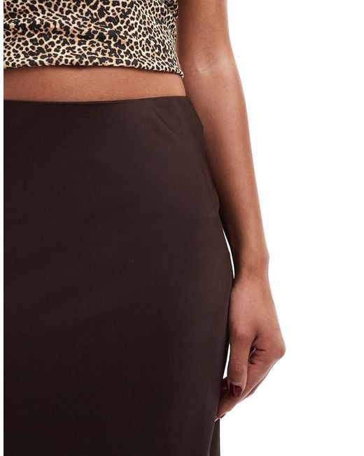 Vila White Satin Maxi Skirt