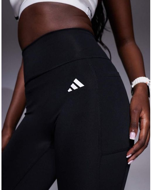 Adidas Originals Gray Adidas Training Optime Essentials No Seam Leggings