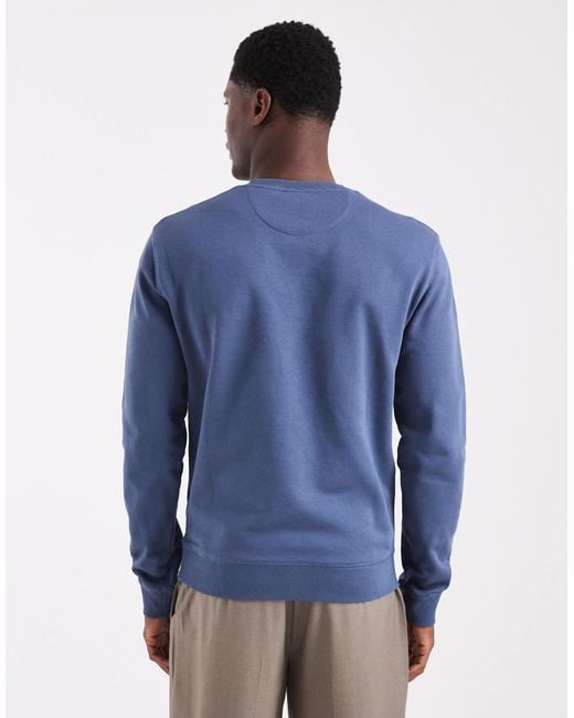 Farah Blue Tim Crewneck Sweatshirt for men