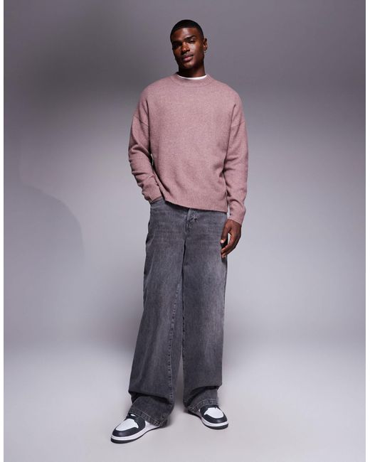Pull ras ASOS pour homme en coloris Purple