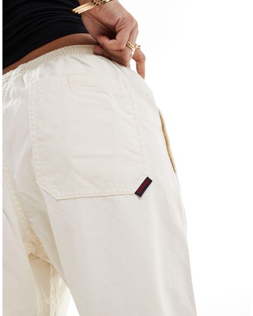Gramicci White Unisex Brushed Cotton Pull On Trouser