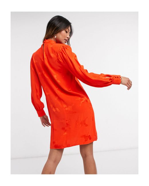 red mini shift dress