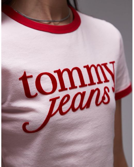 Tommy Hilfiger Gray Script Ringer T-shirt