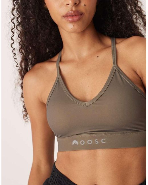 OOSC Black Medium Support Infinite Sports Bra