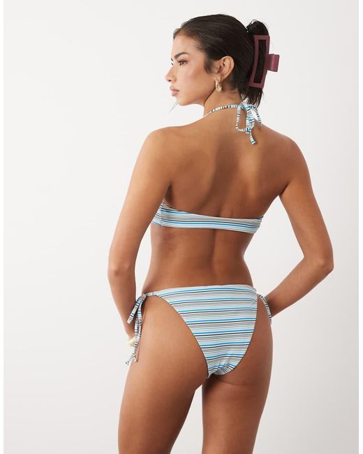 Gina Tricot Blue Mix And Match Side Tie Bikini Bottoms