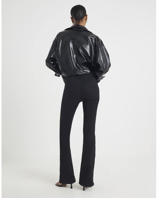 River Island Blue High Rise Sculpt Flare Jeans