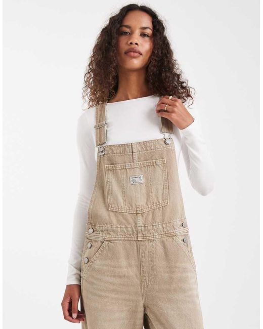 Levi's Natural Baggy Denim Dungarees