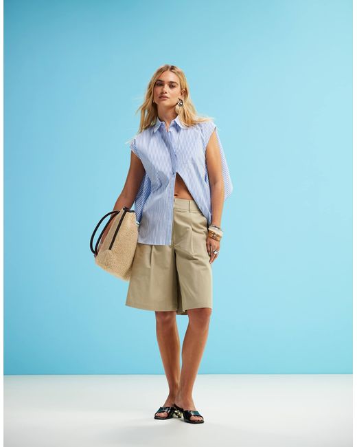 ASOS Blue – longline-safari-shorts