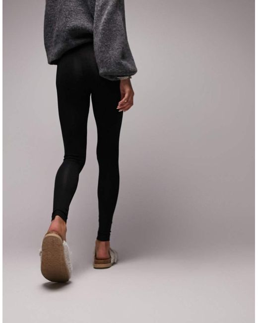 TOPSHOP Black Basic Ankle legging