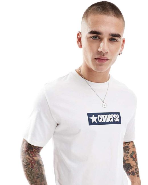 Converse White Middle Logo T-shirt for men
