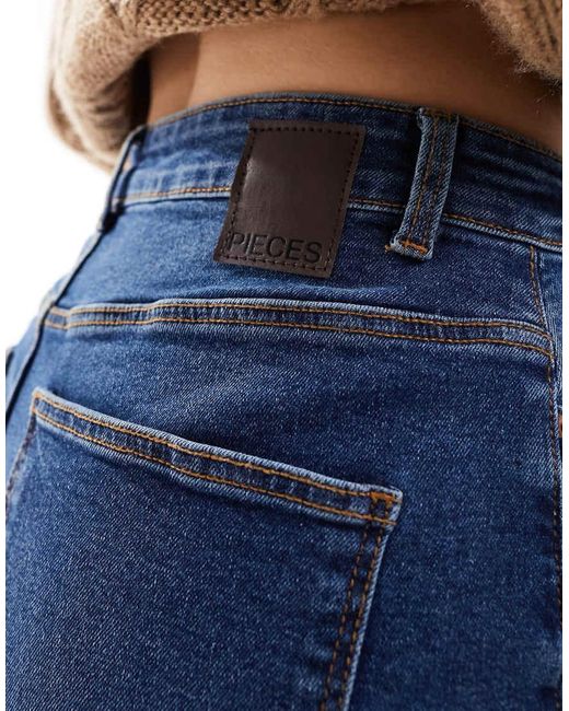 Pieces Blue Kesia Mom Jeans