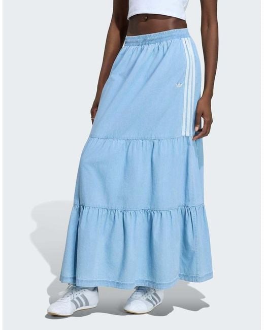 Adidas Originals Blue Summer Glow Denim Skirt