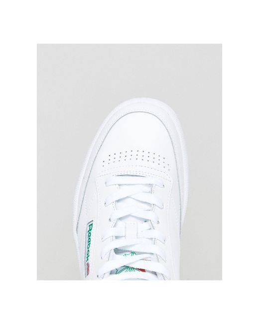 reebok club c 85 trainers in white ar0456