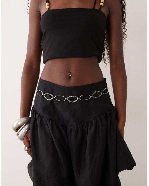 ASOS Black Oval Ring Chain Belt