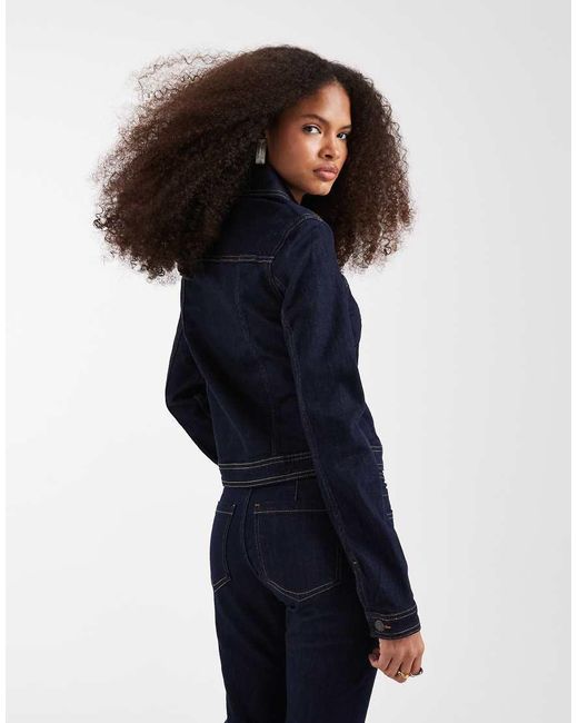 ASOS Blue Fitted Denim Jacket
