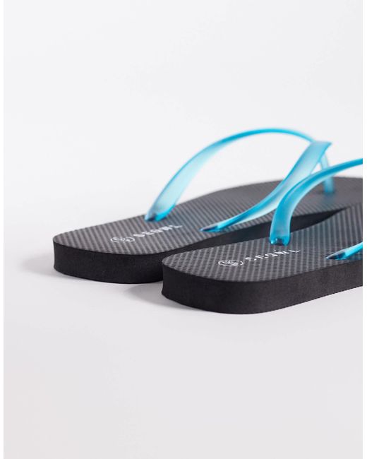 SEQWL Blue Jelly Strap Flip Flip