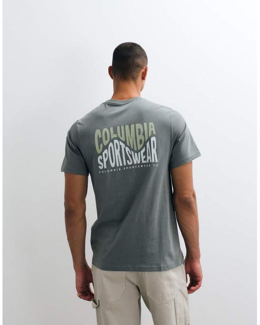Columbia Gray Csc Outdoor Wavy Peaks Graphic T-Shirt for men