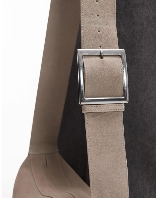 TOPSHOP White – charlie – umhängetasche aus leder