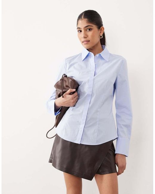 Camicia Classica di Mango in Blue