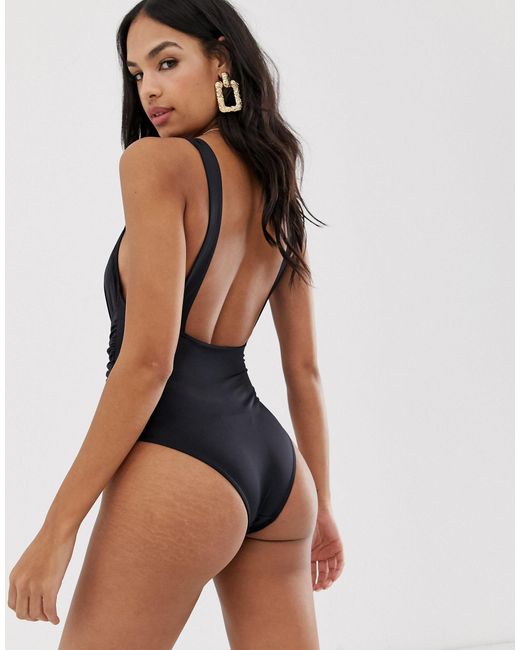 ruched front swimsuit