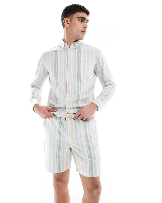 Redwald - short d'ensemble à rayures - bleu et vert Farah pour homme en coloris White