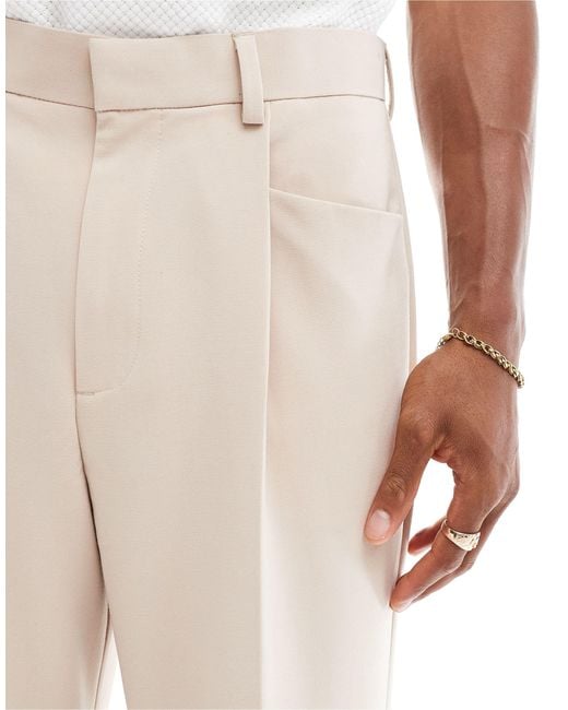 ASOS White Wide Fit Suit Trousers for men