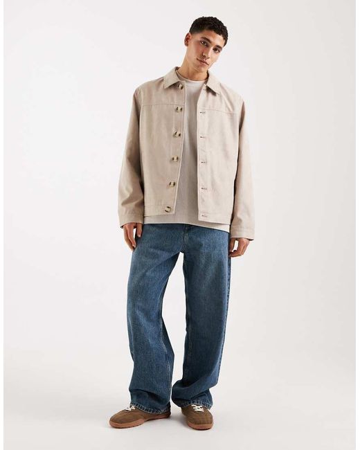 Jack & Jones Natural Faux Suede Jacket for men