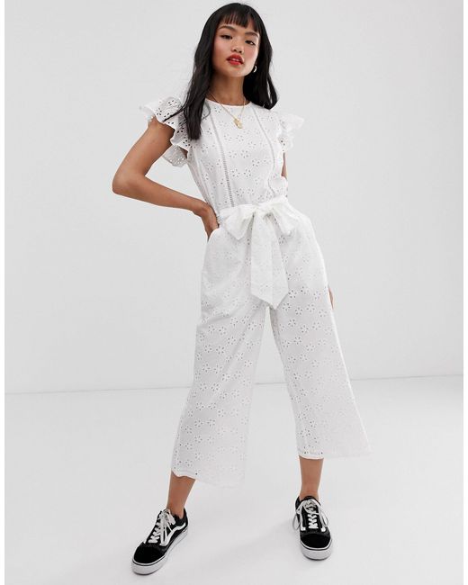 miss selfridge white jumpsuit
