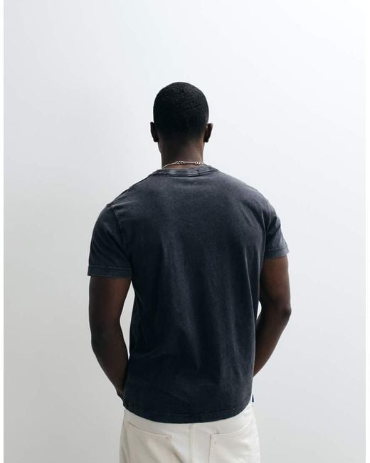 Hollister Blue Slim Fit Icon Logo Crew Neck T-shirt for men