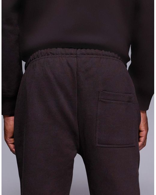 ASOS Blue Premium Heavyweight Straight Leg Joggers for men