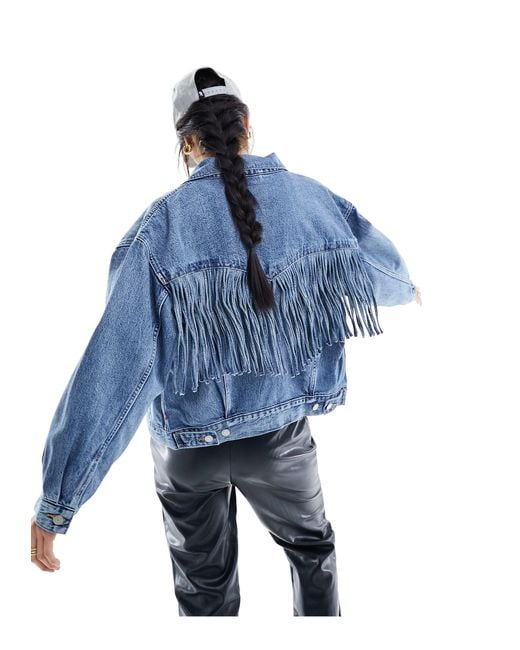 levis fringe denim jacket