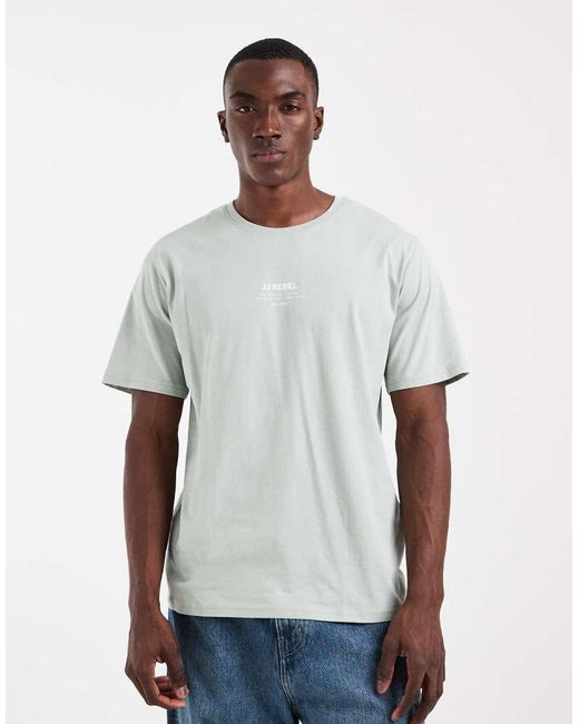 JJ Rebel Brown Oversized T-shirt With Front Logo for men