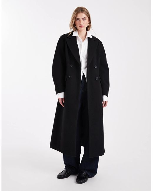 ASOS Black Formal Sculpted Longline Coat