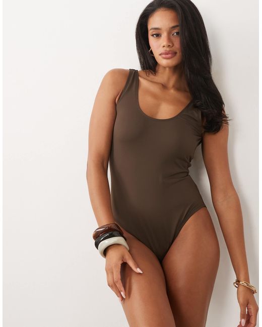 Threadbare Brown – badeanzug