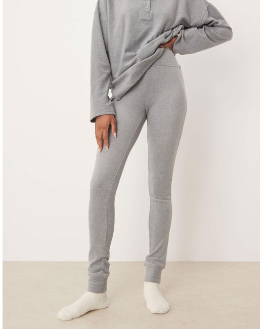 ASOS Gray Asos Design Tall Lounge Mix & Match Lightweight Fleece legging