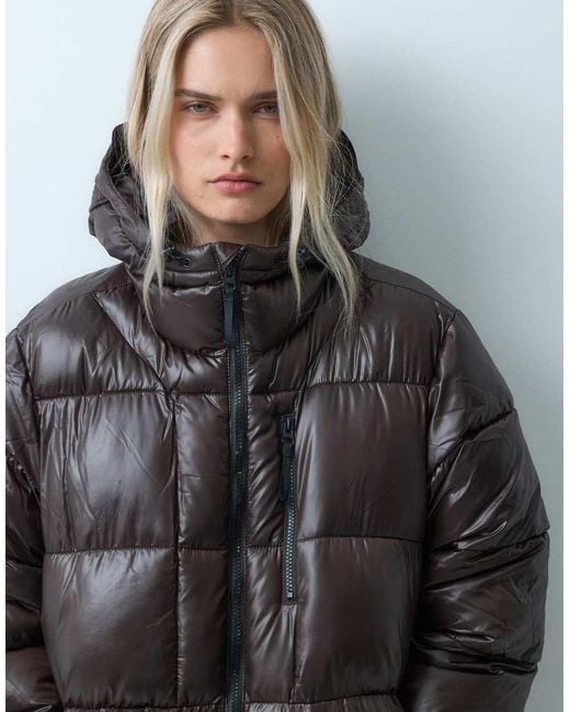 Gap Gray Hooded Padded Jacket