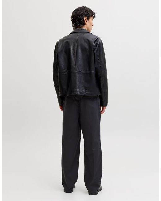 Jack & Jones Black Wide-Leg Trousers for men