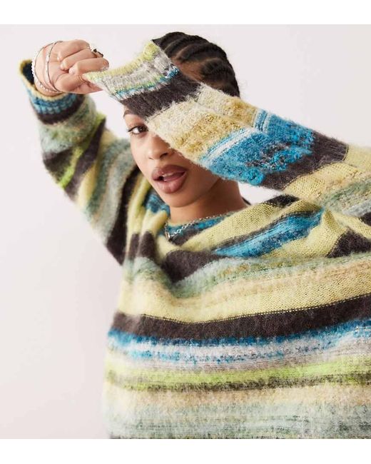 Reclaimed (vintage) Metallic Stripe Jumper for men