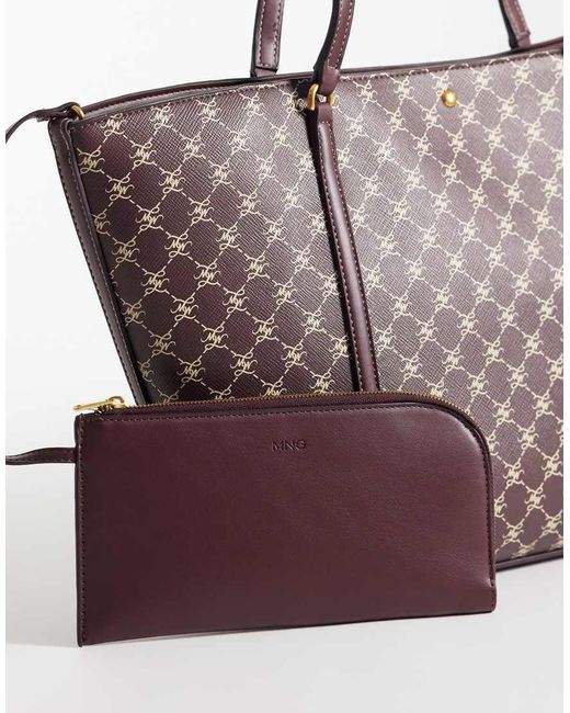 Mango Brown Monogram Tote Bag