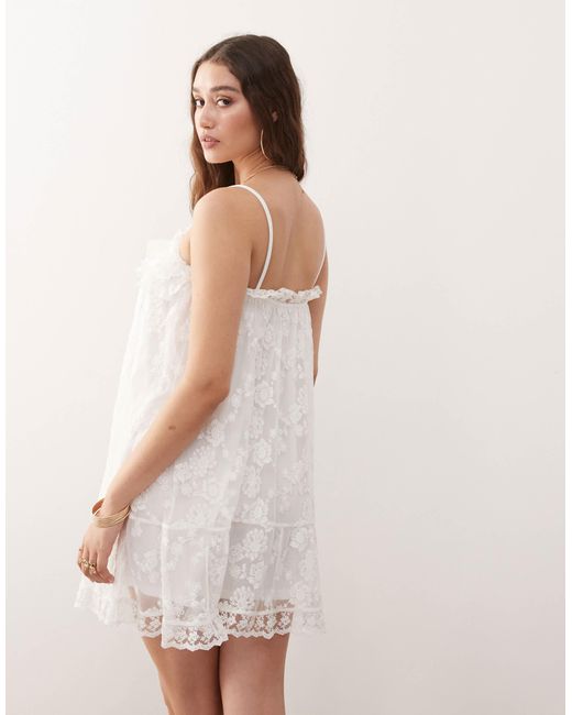Miss Selfridge Natural Premium Lace Detail Dress