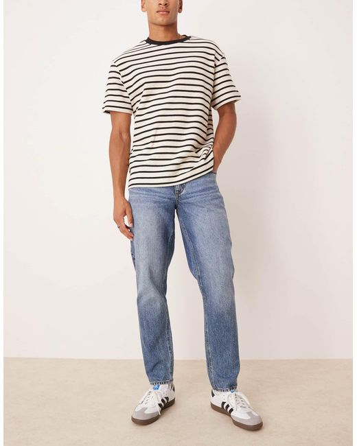ASOS Blue Tapered Fit Jeans for men