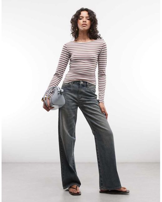 Reclaimed Vintage Multicolor Striped Tie Back Top