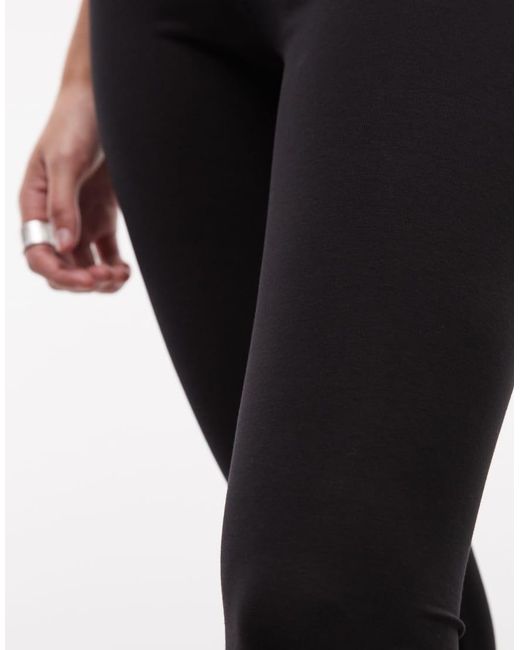 Monki Black Jersey Stretch Capri Pants