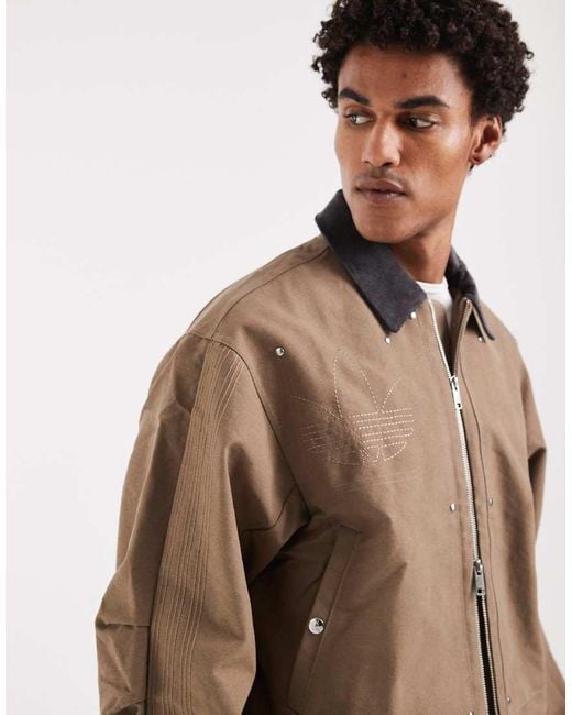 Adidas Originals Brown Premium Essentials Bomber Jacket for men