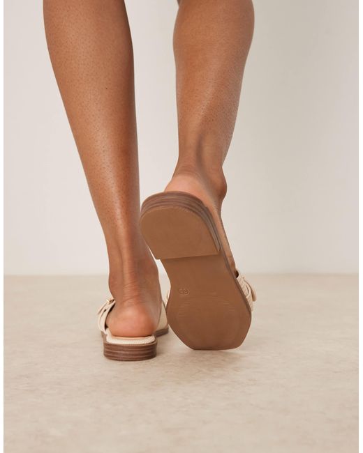 Raid Wide Fit Brown – nikola – flache bast-sandalen