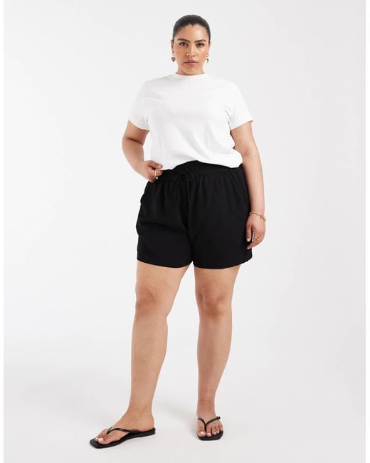 ONLY White Pull On Shorts
