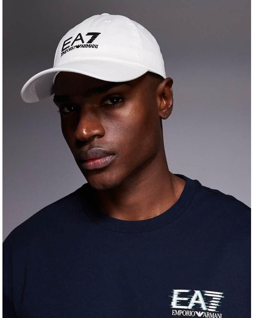 EA7 Blue Armani Logo Baseball Cap for men