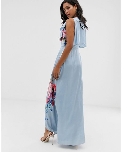 floral long sleeve maxi dress ted baker london